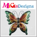 Bright Colored Butterfly Metal and Glass Wall Decor